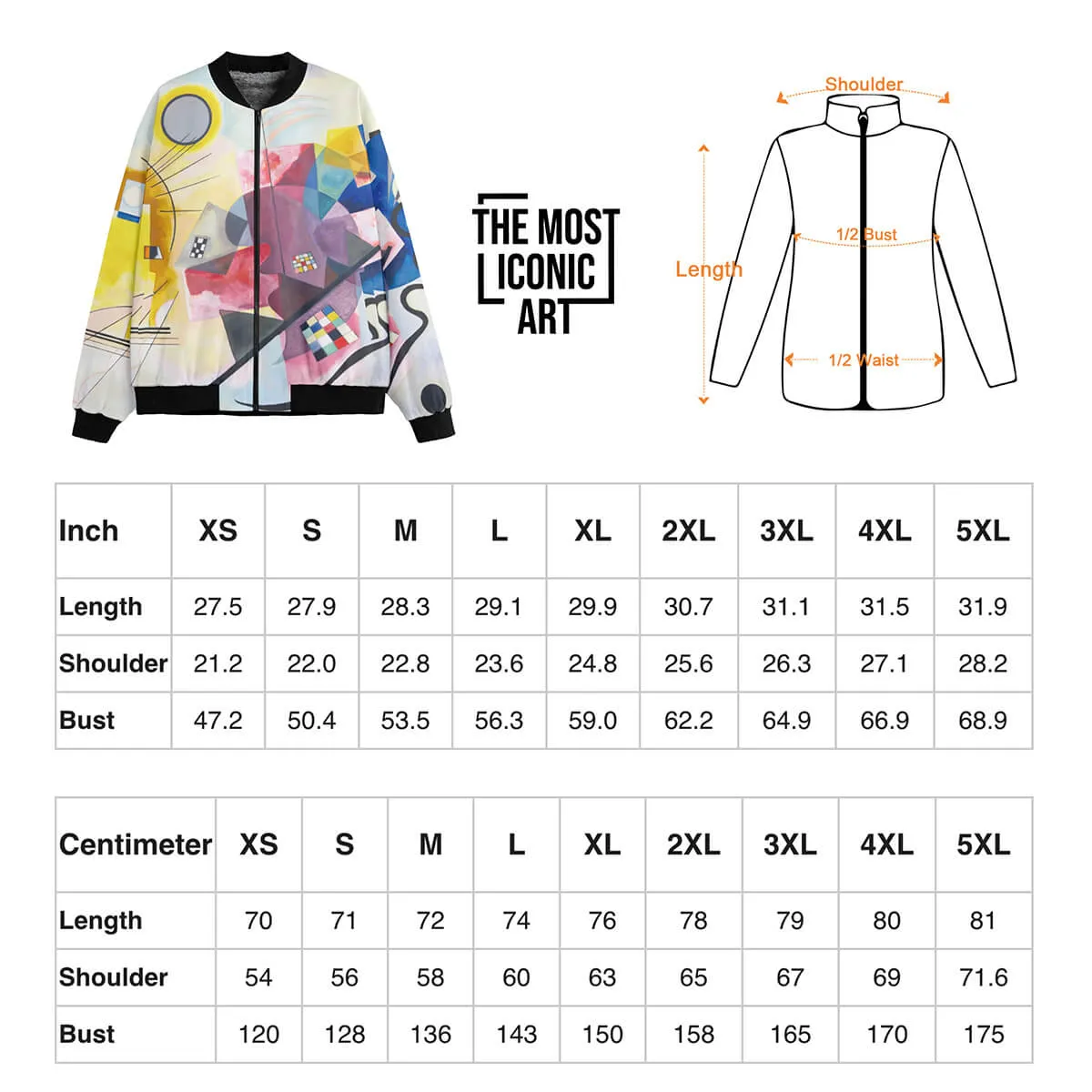 Wassily Kandinsky Yellow-Red-Blue Fleece Jacket