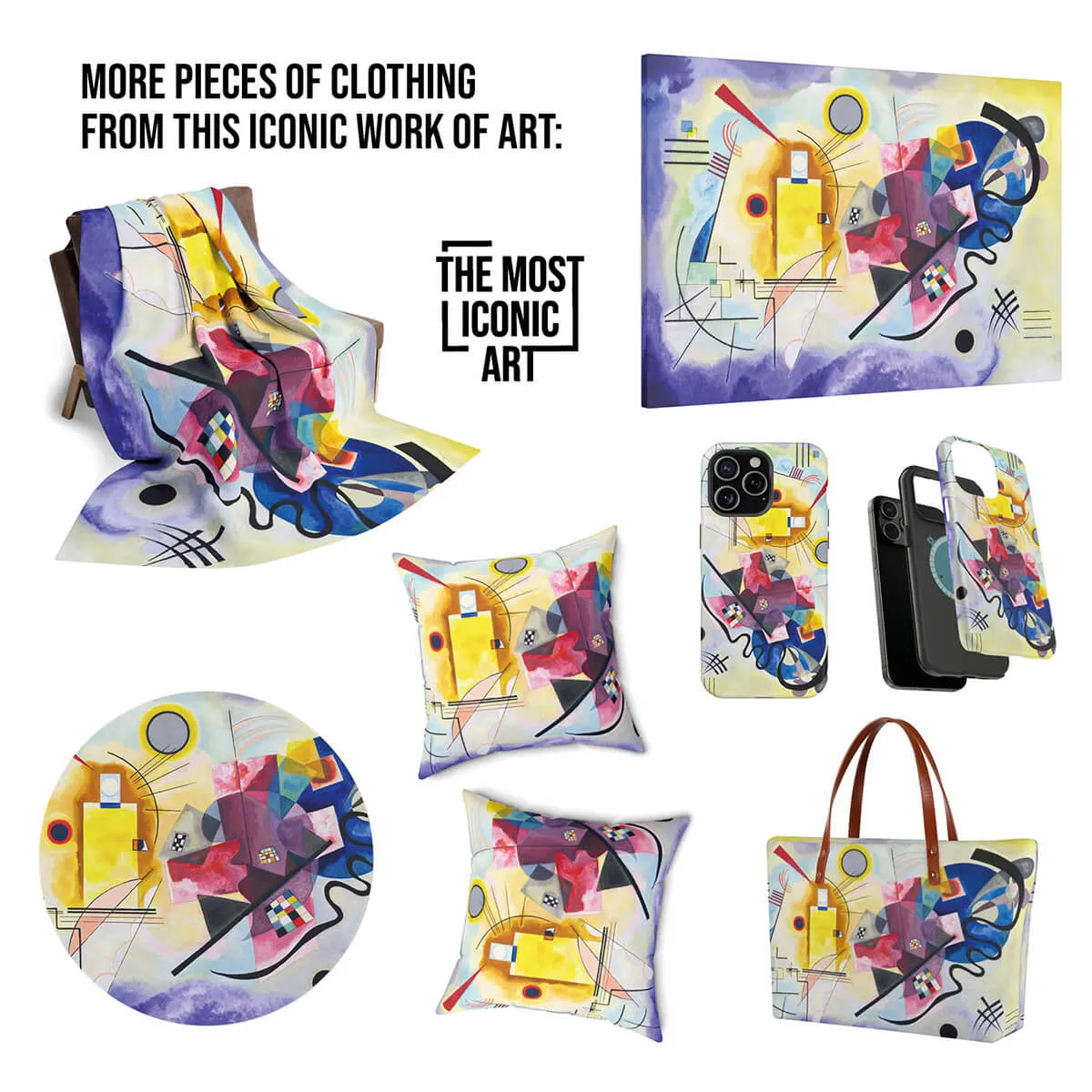 Wassily Kandinsky Yellow-Red-Blue Fleece Jacket