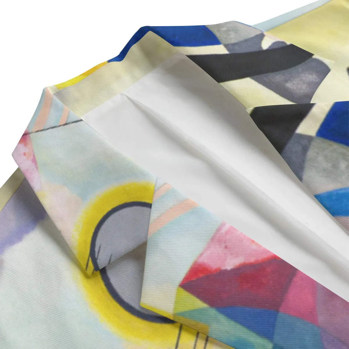 Wassily Kandinsky Yellow-Red-Blue Men's Cotton Blazer