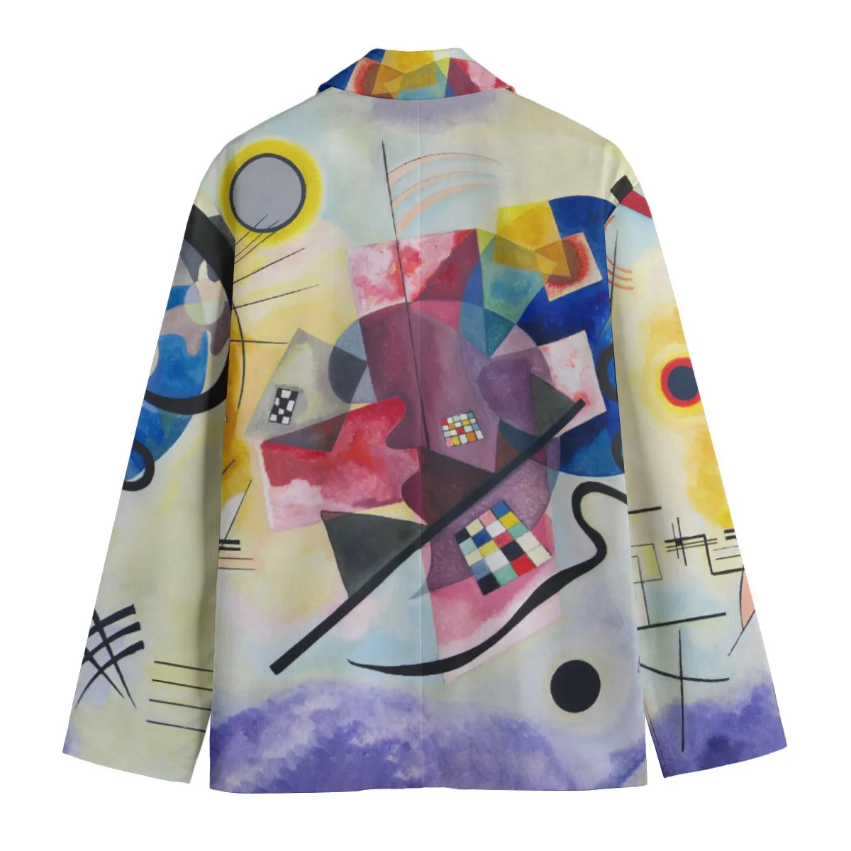 Wassily Kandinsky Yellow-Red-Blue Men's Cotton Blazer