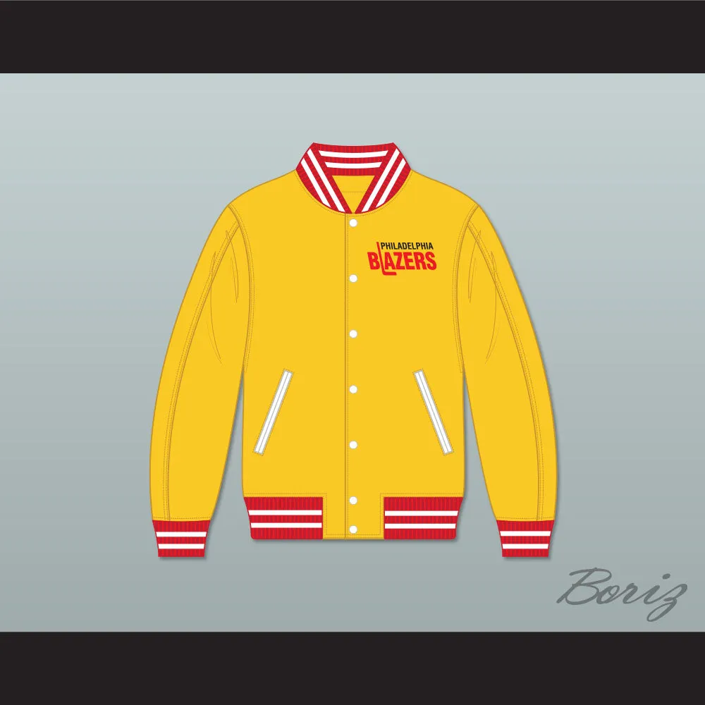 WHA Philadelphia Blazers Yellow Varsity Letterman Jacket-Style Sweatshirt 2