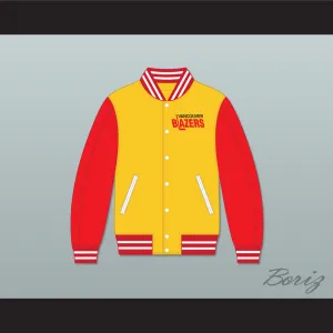 WHA Vancouver Blazers Yellow and Red Varsity Letterman Jacket-Style Sweatshirt 2