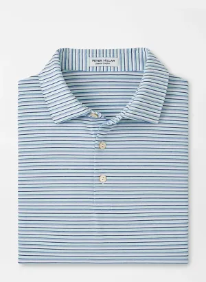 White/Cottage Blue Fairmont Performance Jersey Polo