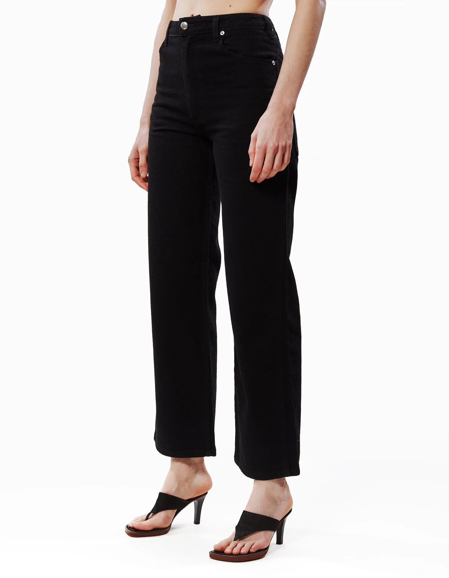 Wide Leg Jean in Almost Black