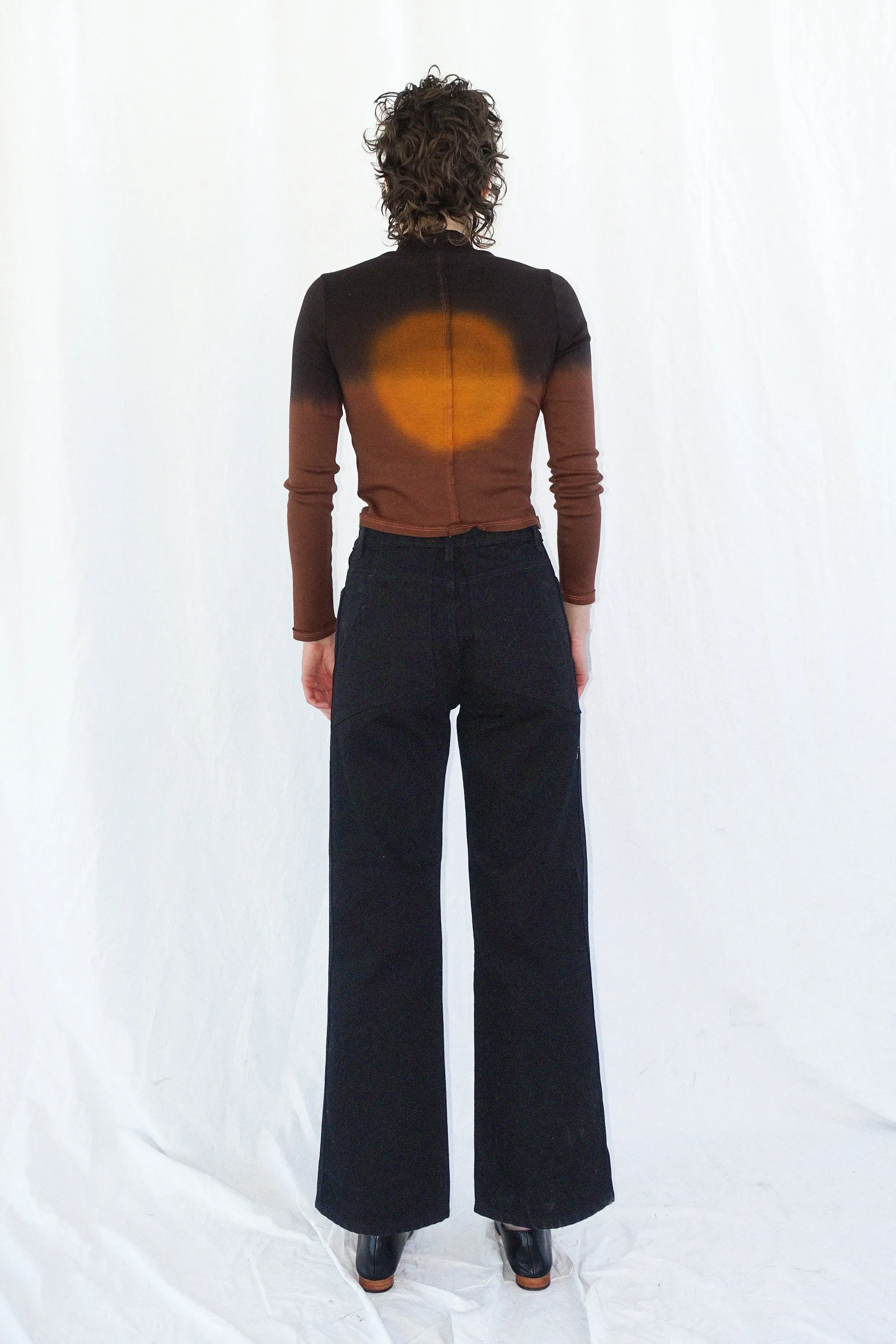 Wide Leg Jean in Almost Black