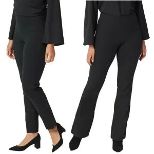 Women With Control Women's Petite Tummy Control Set Of 2 Knit Pants