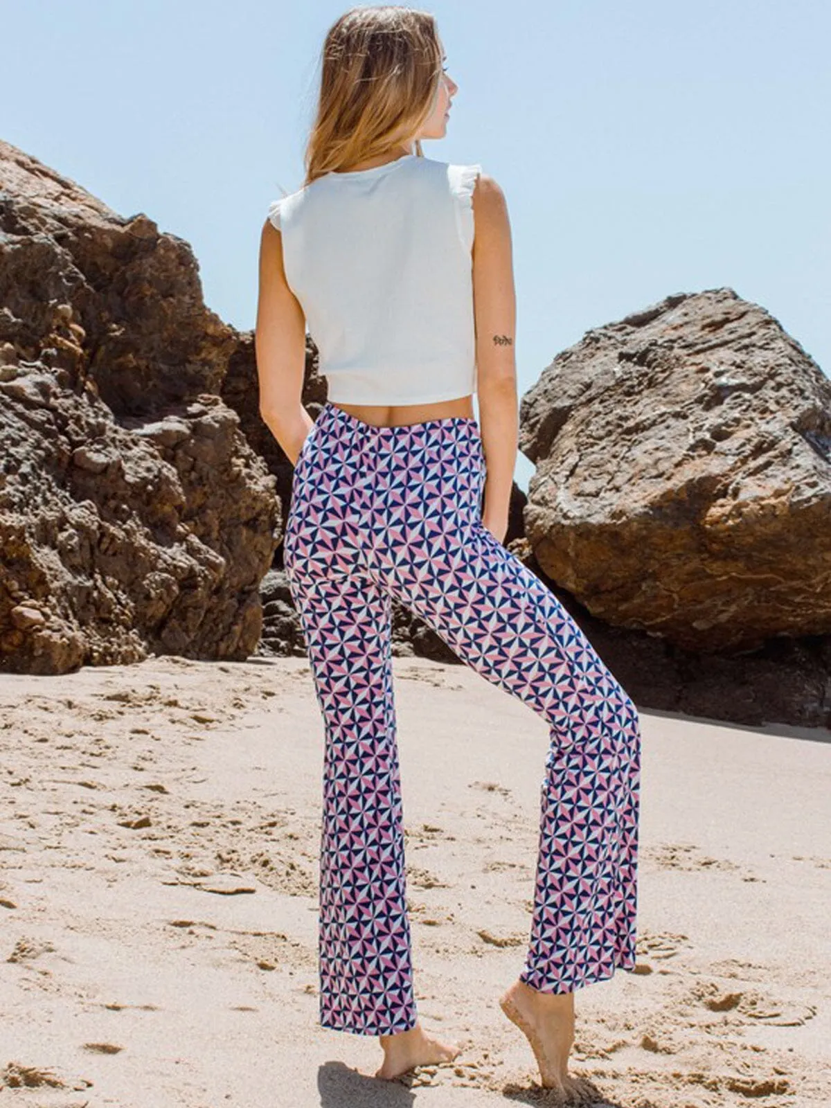 WOMEN'S BELL BOTTOMS MULTI COLORED PANTS