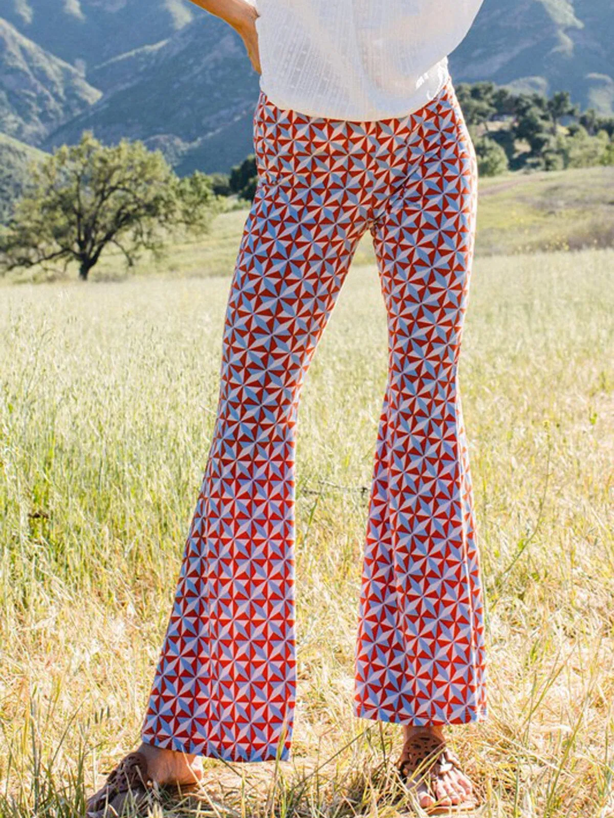 WOMEN'S BELL BOTTOMS MULTI COLORED PANTS