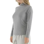 Women's Black & Grey Premium Bamboo Turtleneck Top