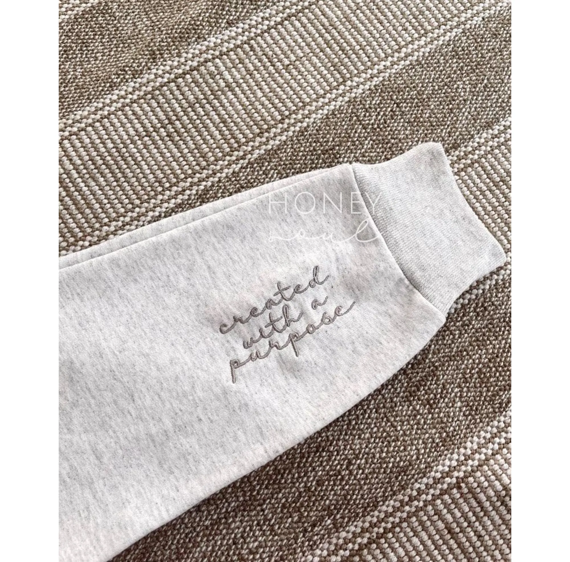 WOMEN'S CREATED WITH A PURPOSE EMBROIDERED SWEATSHIRT