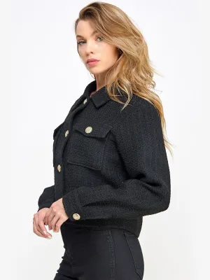 WOMEN'S LONG SLEEVE BUTTON CLOSURE POCKETS BLAZER