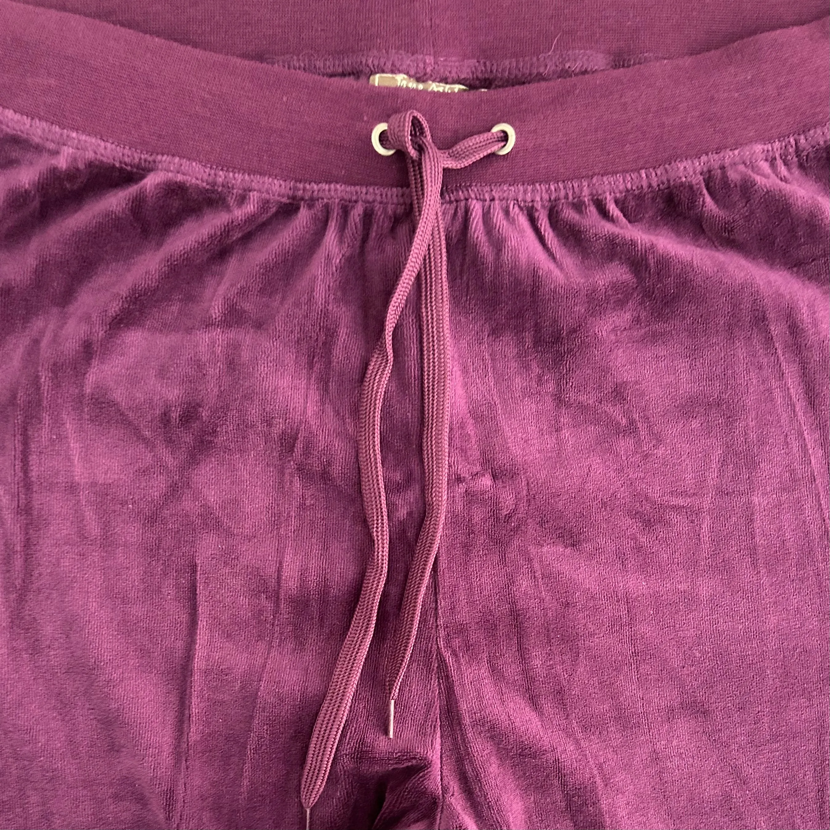 Women's Plus Size Drawstring Waist Straight Leg Velour Sweatpants