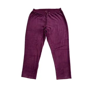 Women's Plus Size Drawstring Waist Straight Leg Velour Sweatpants