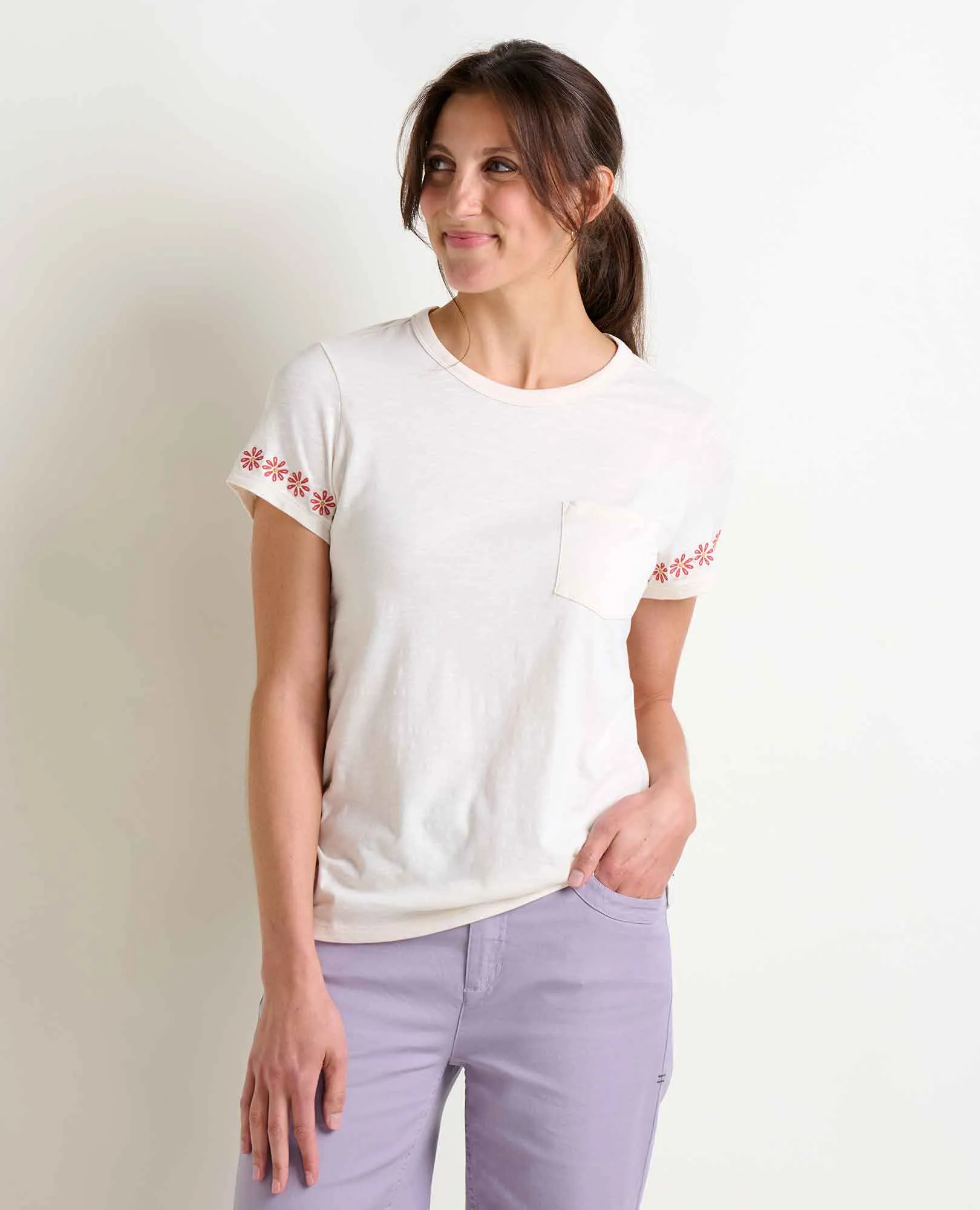 Women's Primo SS Crew Embroidered