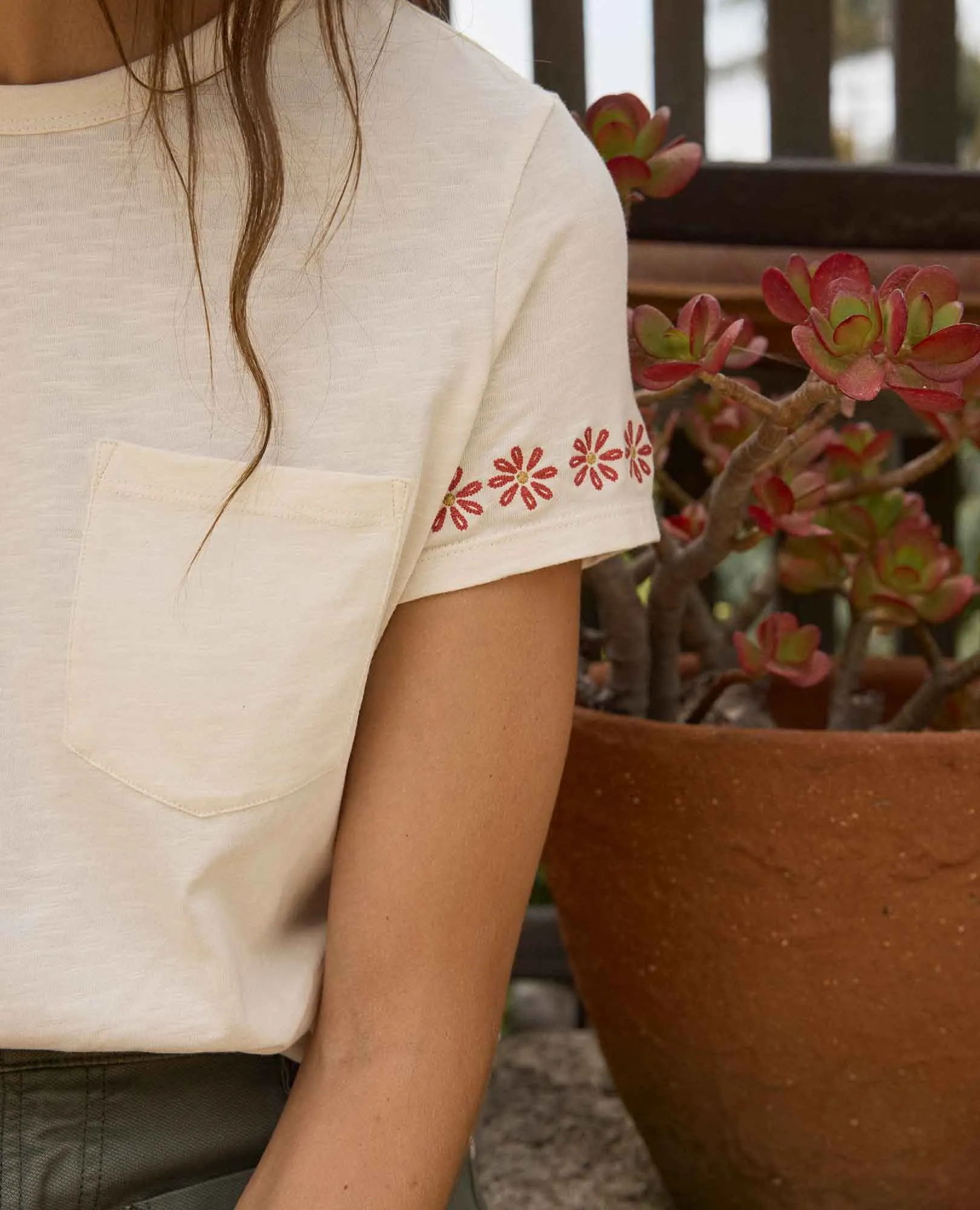 Women's Primo SS Crew Embroidered