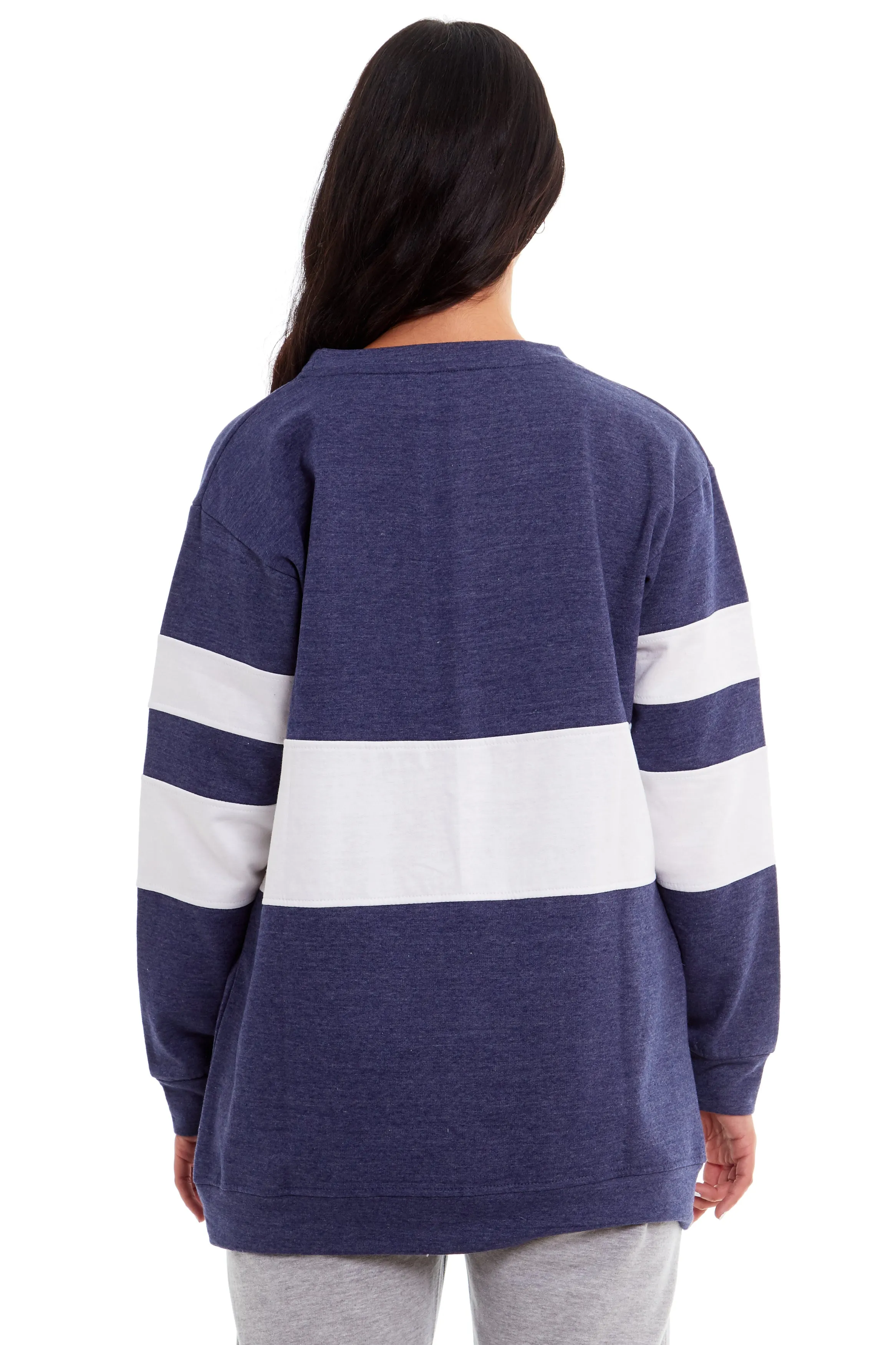 Womens Sweatshirt Oversized Long Sleeve Slouchy Loungewear Tunic Casual Jumper Pullover Tops