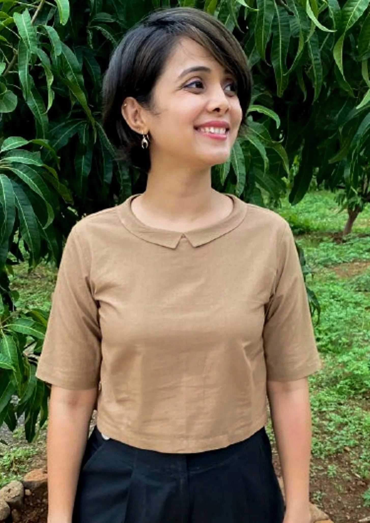 Woodflower Crop Top