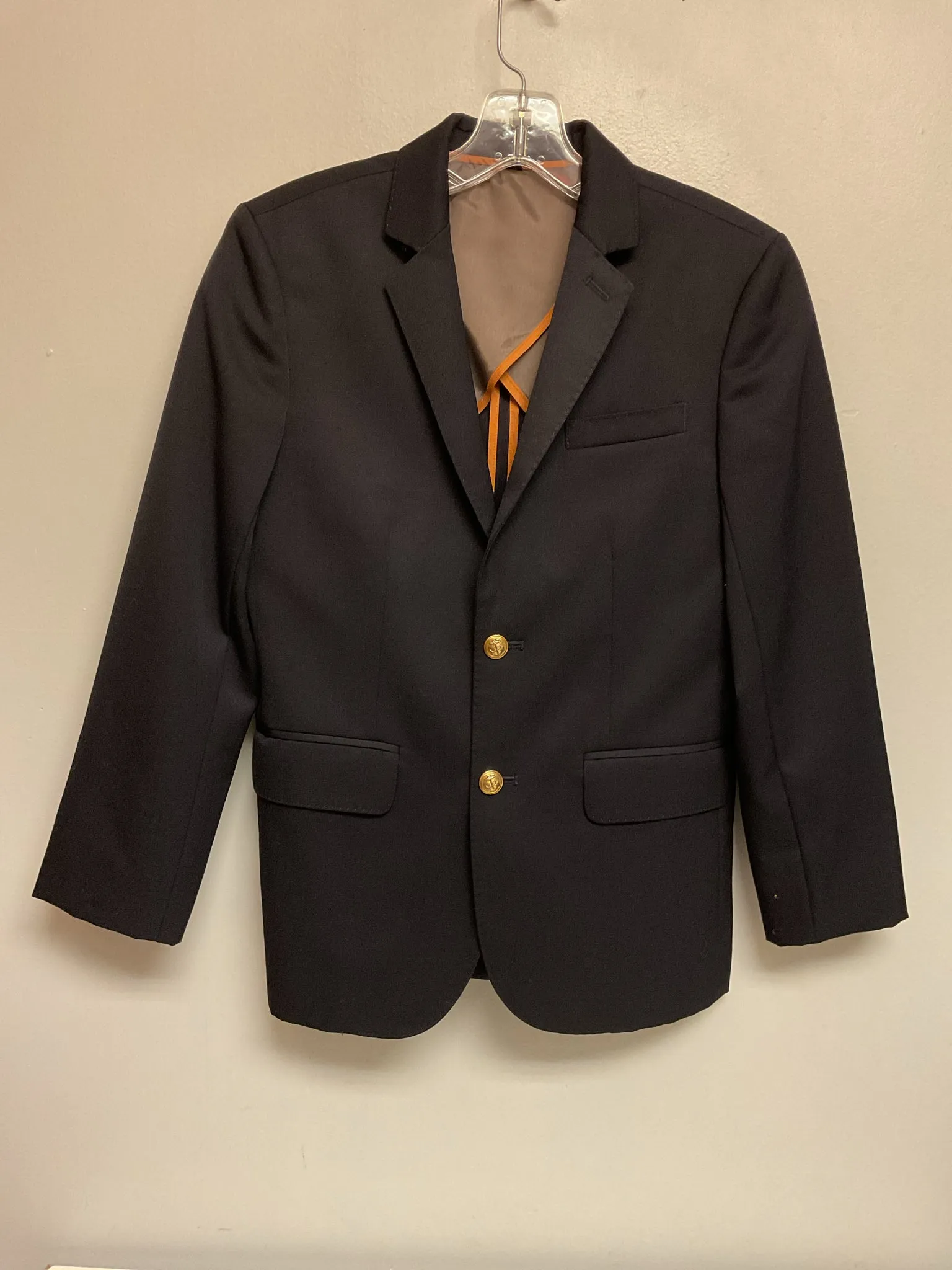 Wool Blend Big Boys Crew Cuts Size 14 Navy Blazers