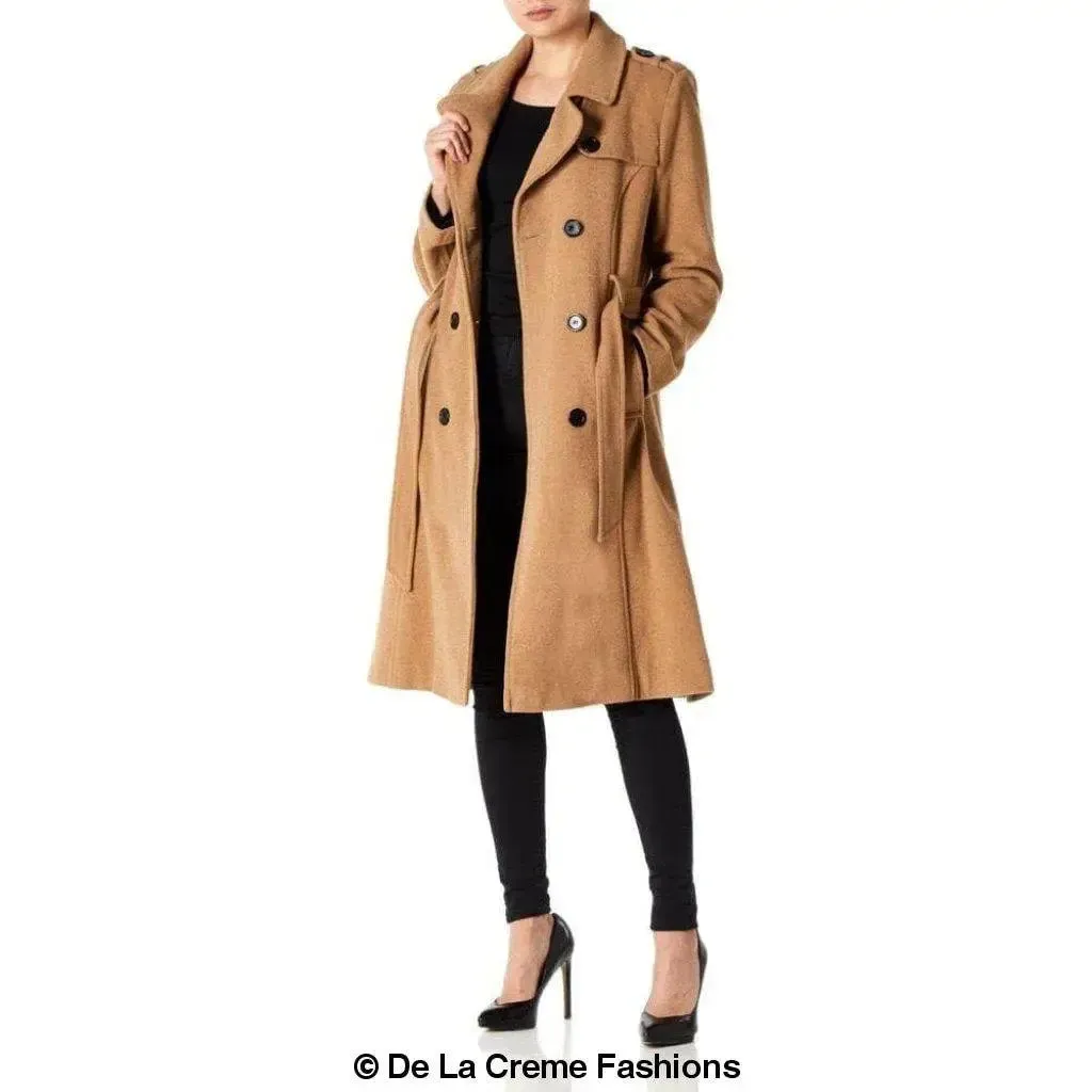 Wool Cashmere Military Coat - British Made | Femstylo