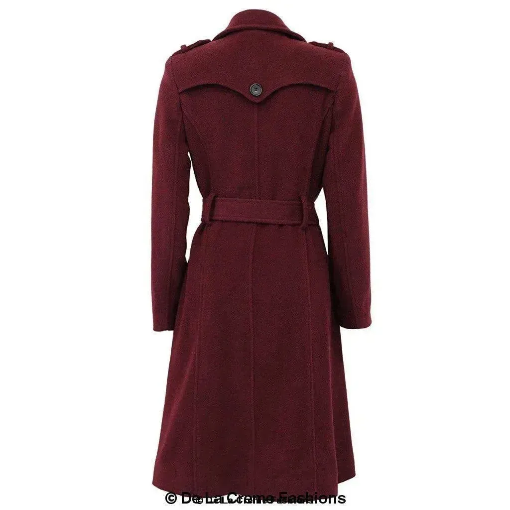 Wool Cashmere Military Coat - British Made | Femstylo