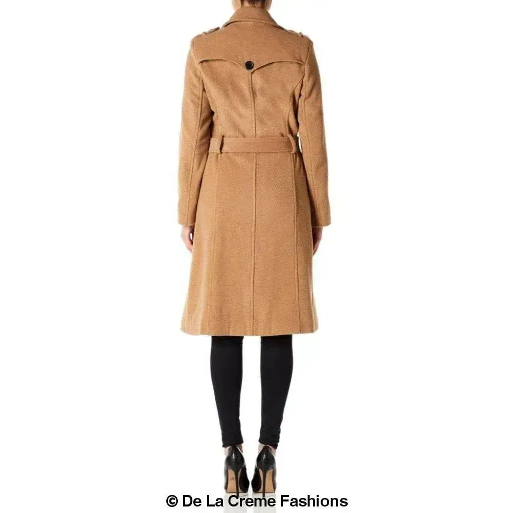 Wool Cashmere Military Coat - British Made | Femstylo