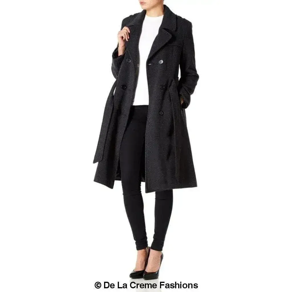 Wool Cashmere Military Coat - British Made | Femstylo