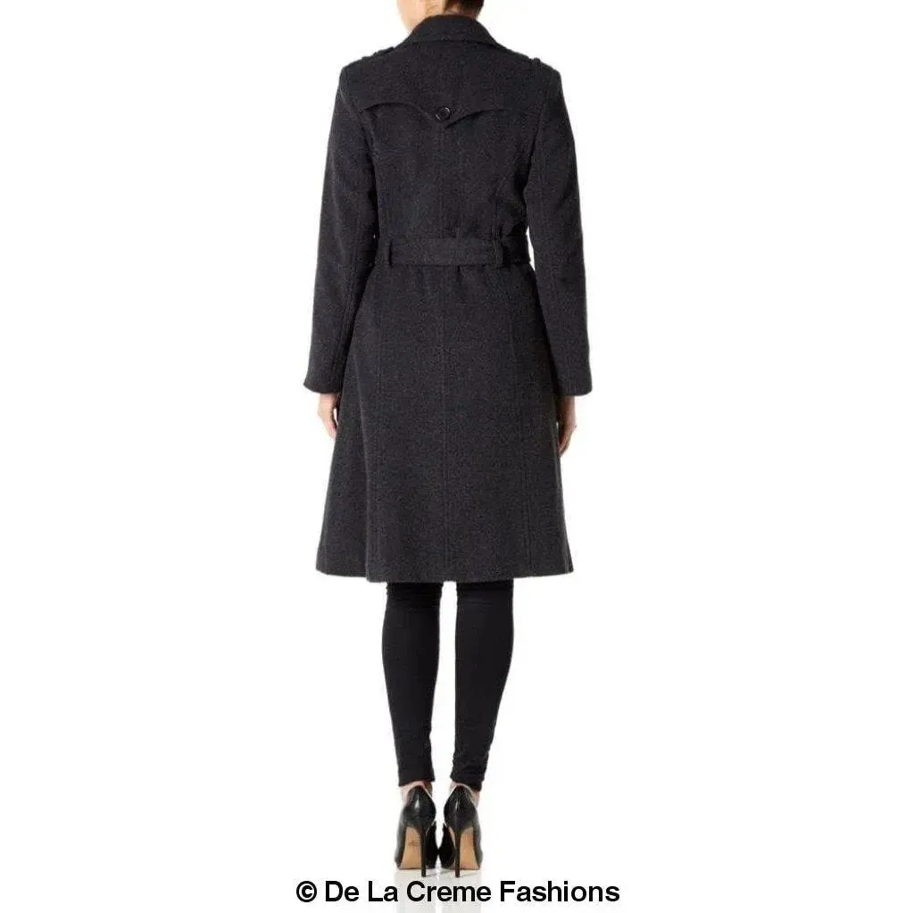 Wool Cashmere Military Coat - British Made | Femstylo