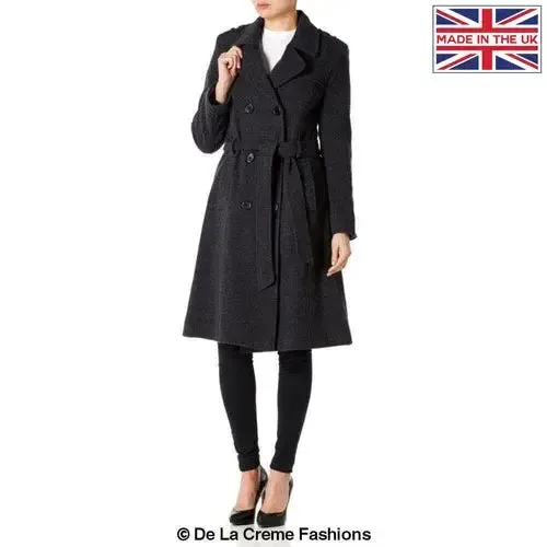 Wool Cashmere Military Coat - British Made | Femstylo
