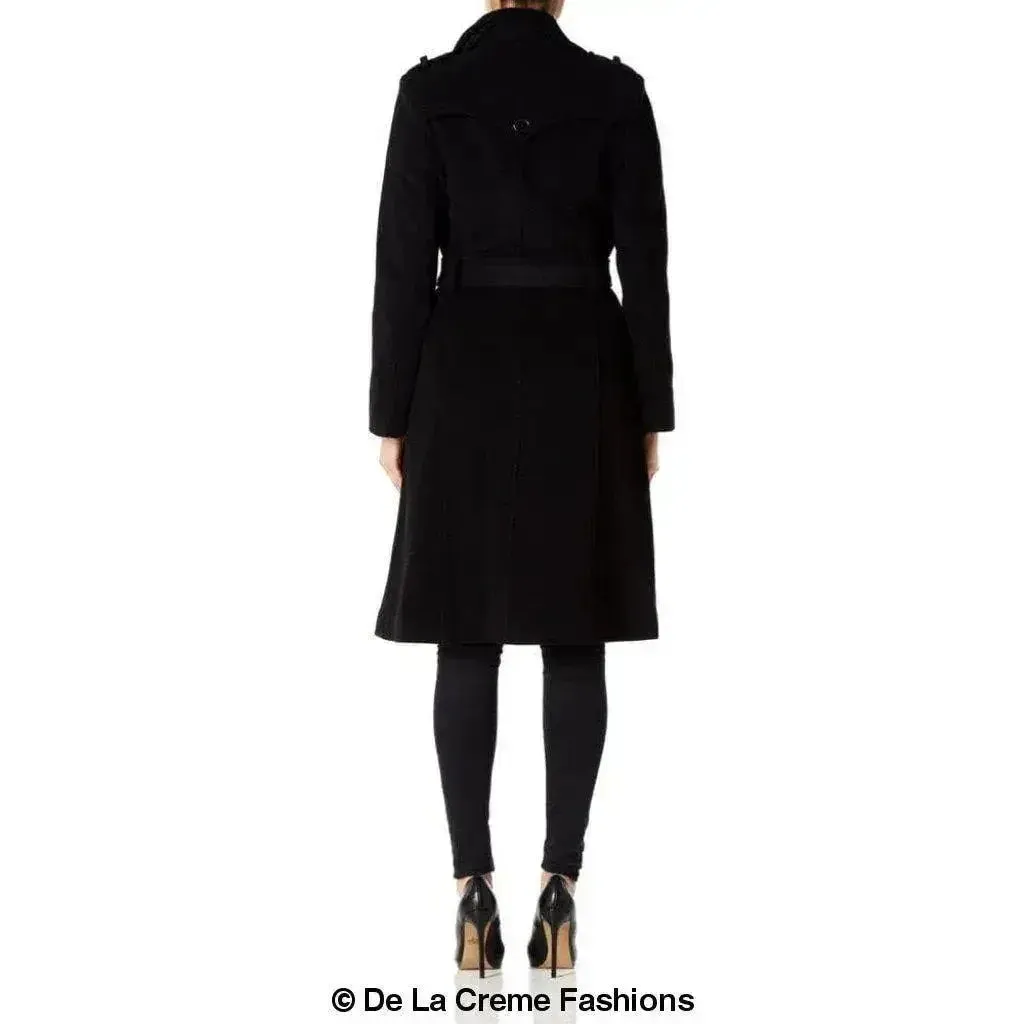 Wool Cashmere Military Coat - British Made | Femstylo