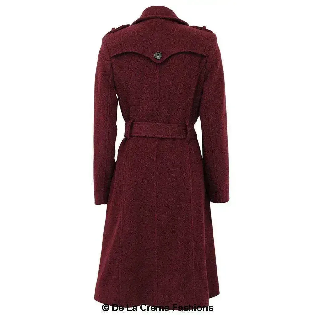 Wool Cashmere Military Coat - British Made | Femstylo