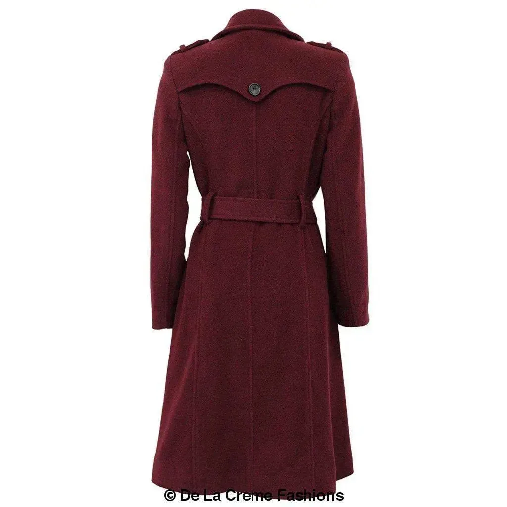 Wool Cashmere Military Coat - British Made | Femstylo