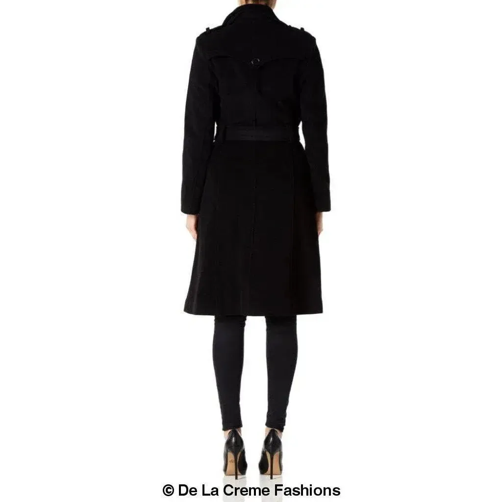 Wool Cashmere Military Coat - British Made | Femstylo