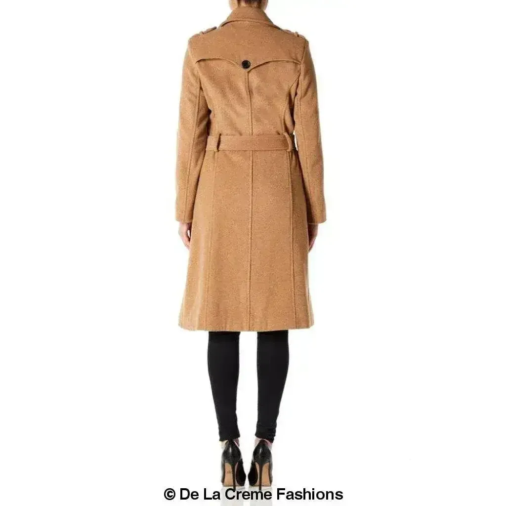 Wool Cashmere Military Coat - British Made | Femstylo