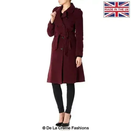 Wool Cashmere Military Coat - British Made | Femstylo