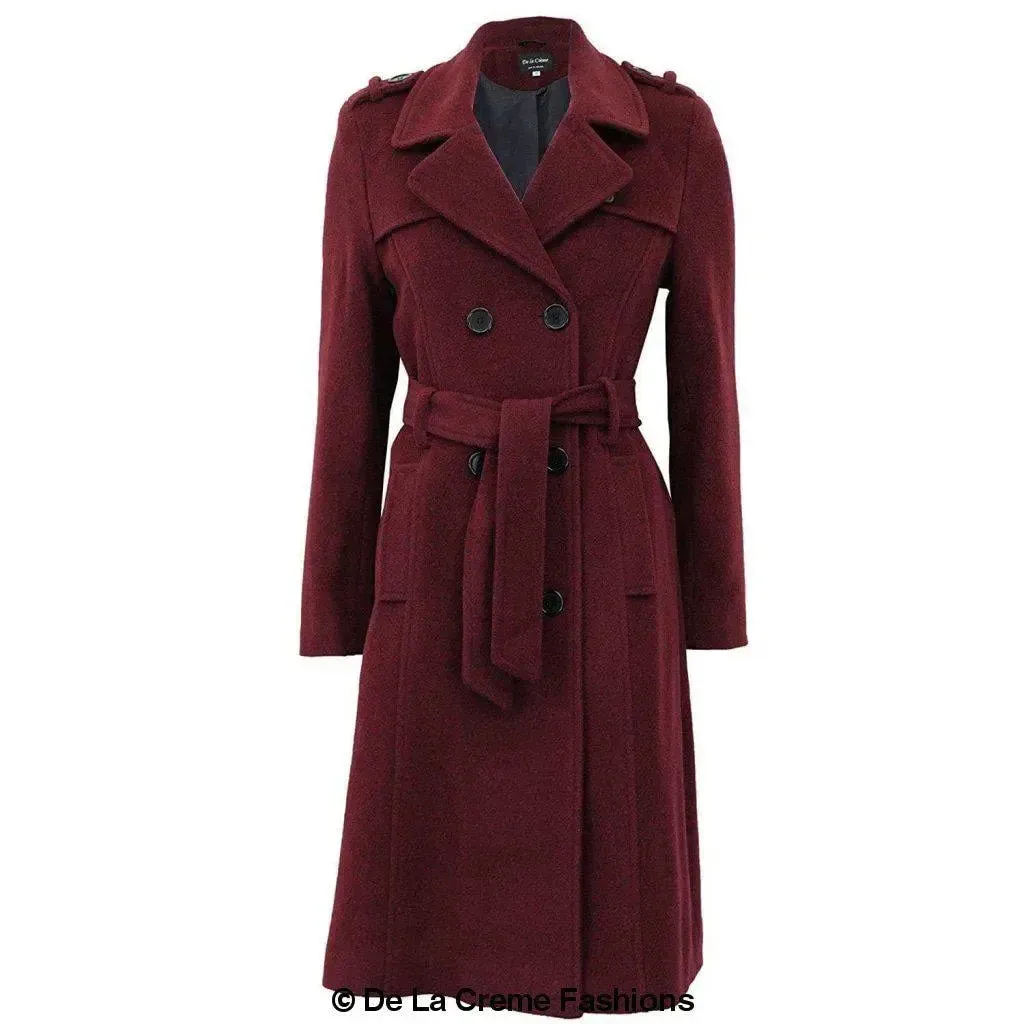 Wool Cashmere Military Coat - British Made | Femstylo