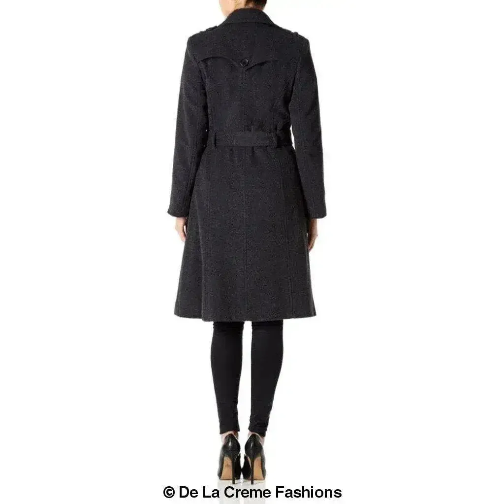 Wool Cashmere Military Coat - British Made | Femstylo