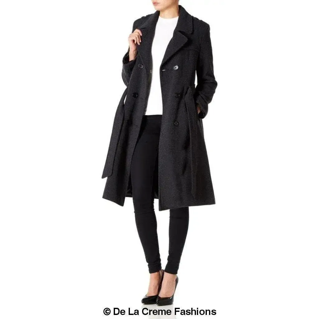 Wool Cashmere Military Coat - British Made | Femstylo