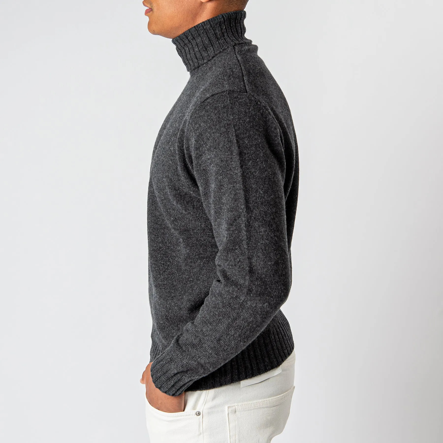 Wool Cashmere Turtleneck ANTRACITE