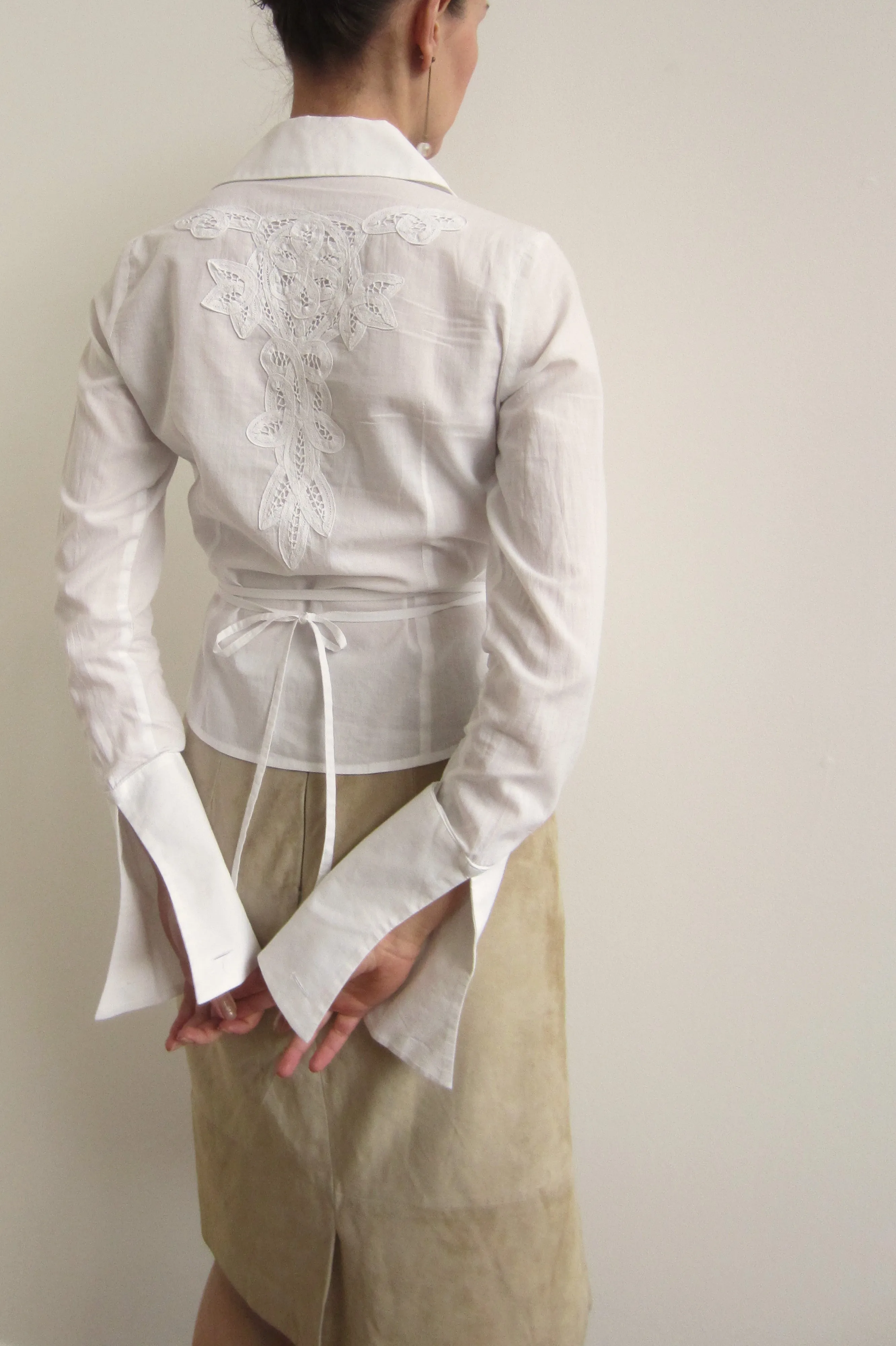 Wraparound Cotton Shirt