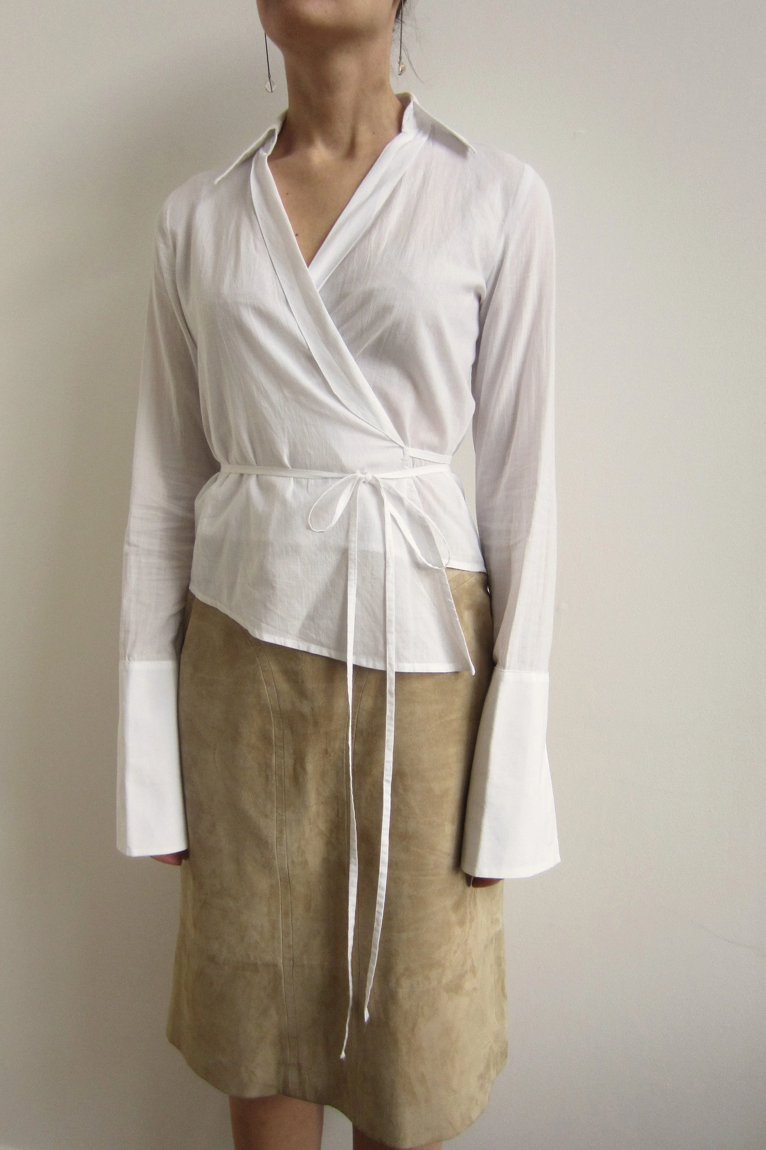 Wraparound Cotton Shirt