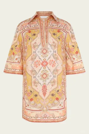 Wylie Tunic Dress in Mustard Multi