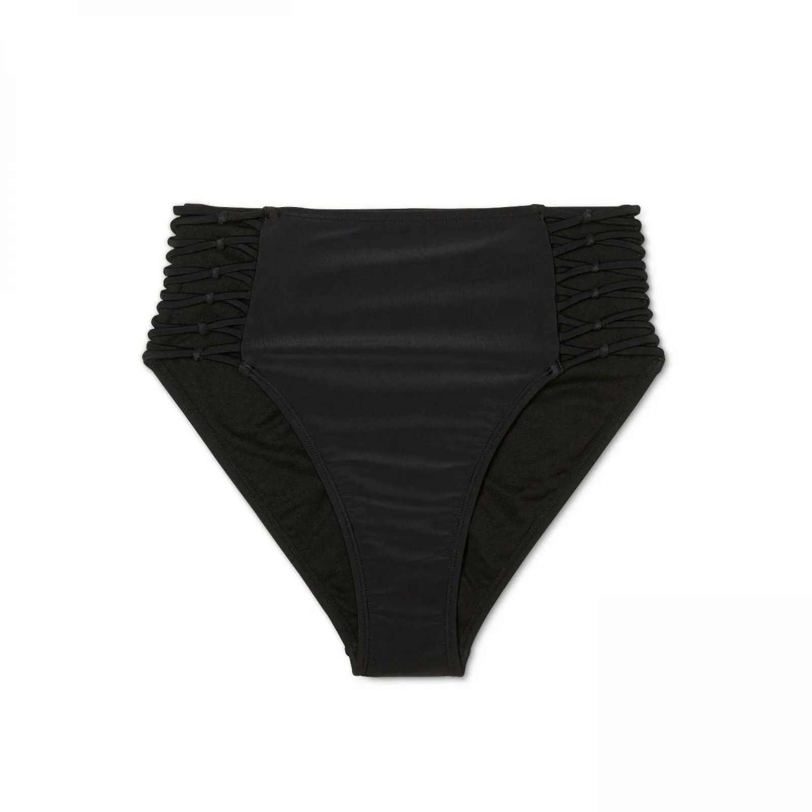 Xhilaration Women's Strappy Knotted High Waist Cheeky Bikini Bottom