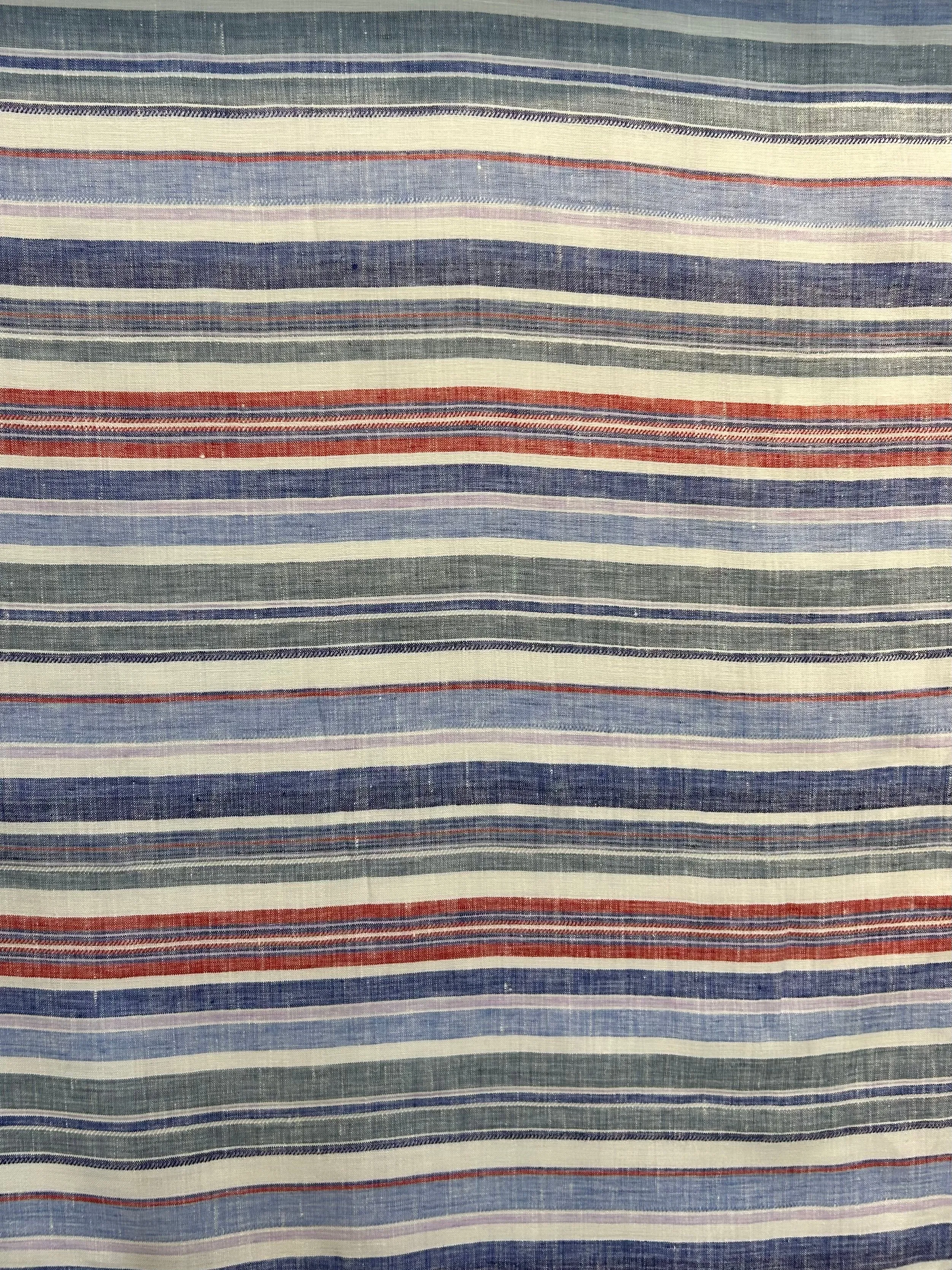 Yarn-dyed Summer Italian Linen - Coastal Stripe