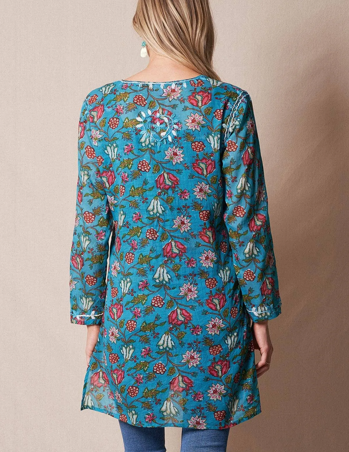 Zarah Cotton Tunic - Turquoise