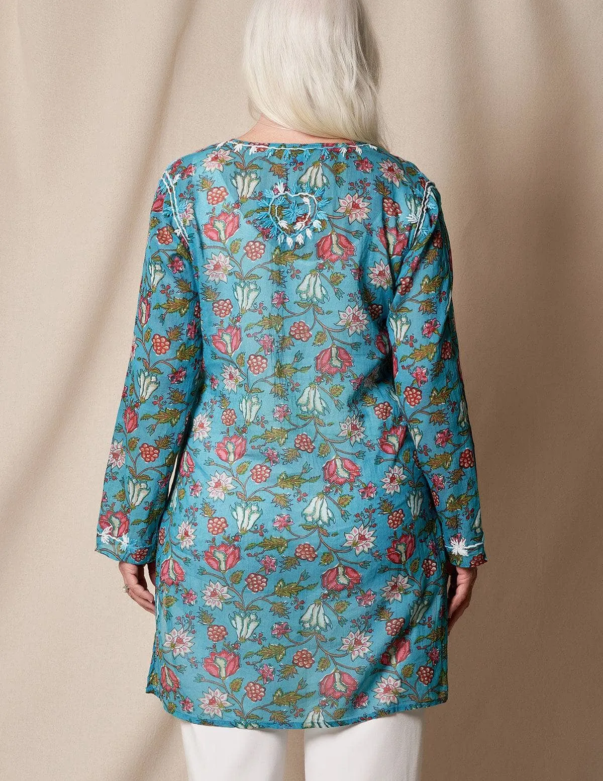 Zarah Cotton Tunic - Turquoise