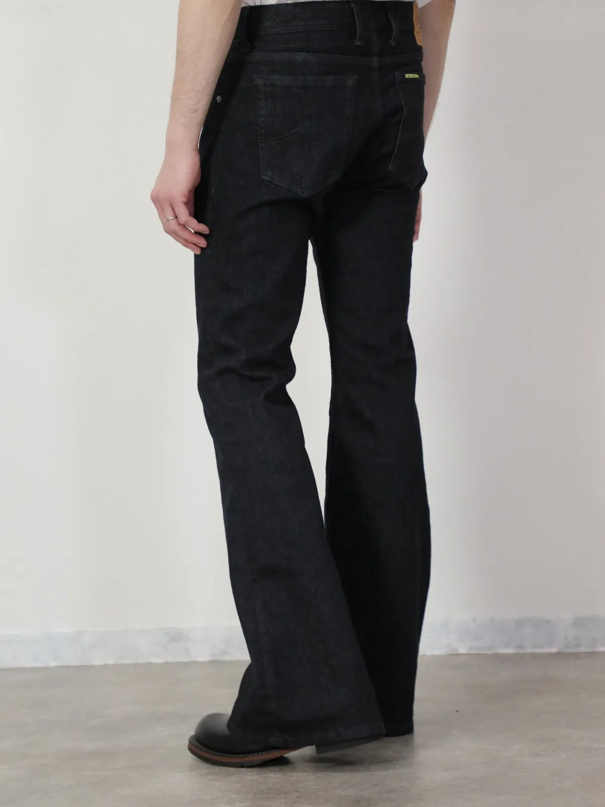 Zimbabwe Cotton Bell Bottom Jeans Black Color Denim/Unisex