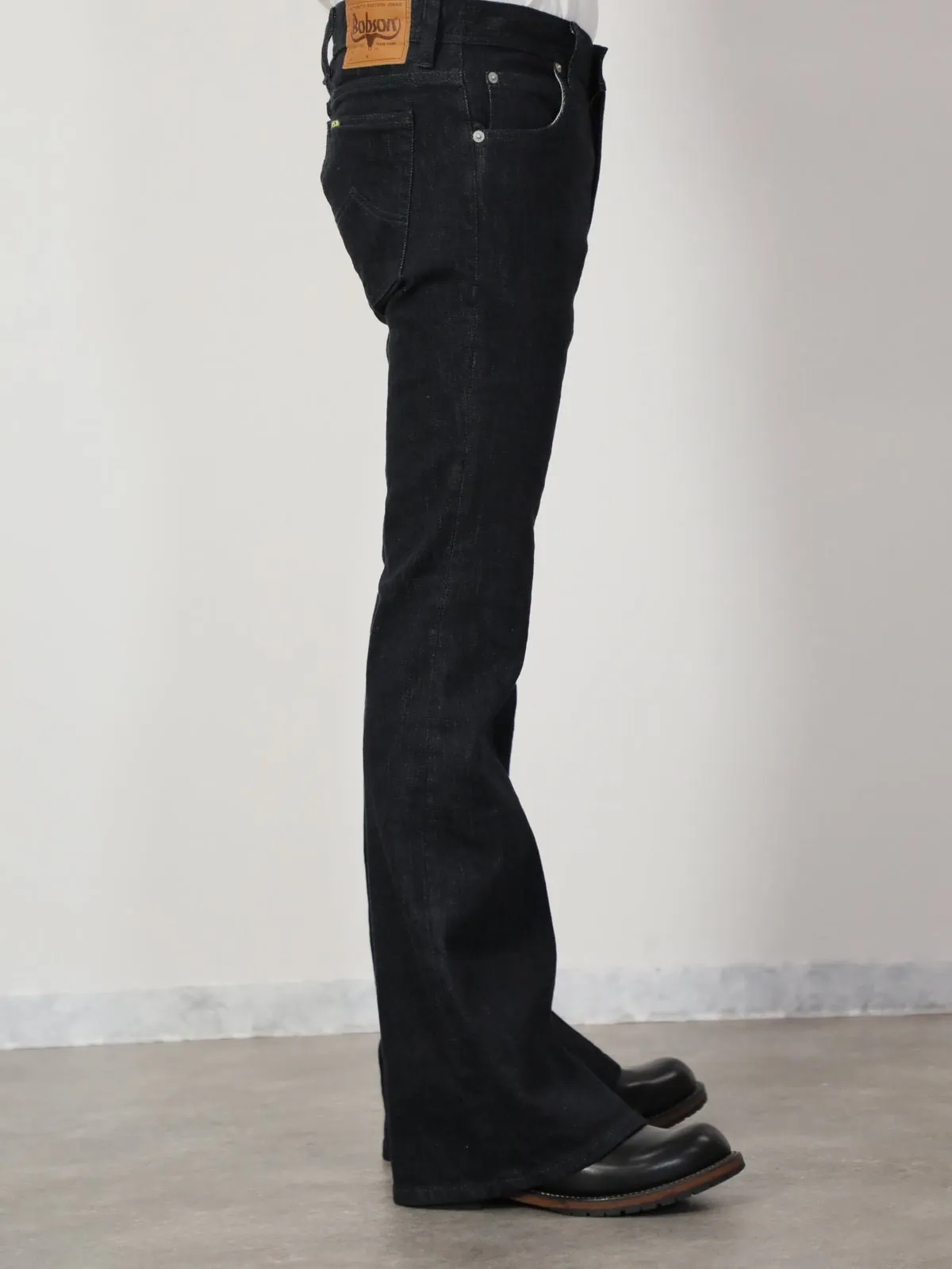 Zimbabwe Cotton Bell Bottom Jeans Black Color Denim/Unisex