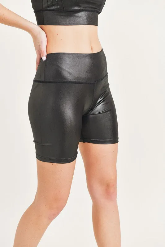 Zoe Black Biker Set