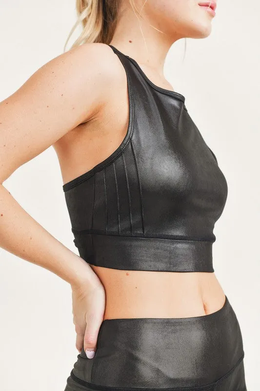Zoe Black Biker Set